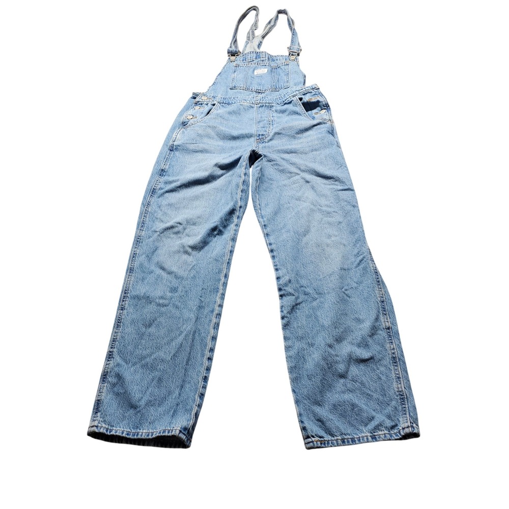 Levis Denim Overalls Womens Small Light Wash Blue Workwear Straight